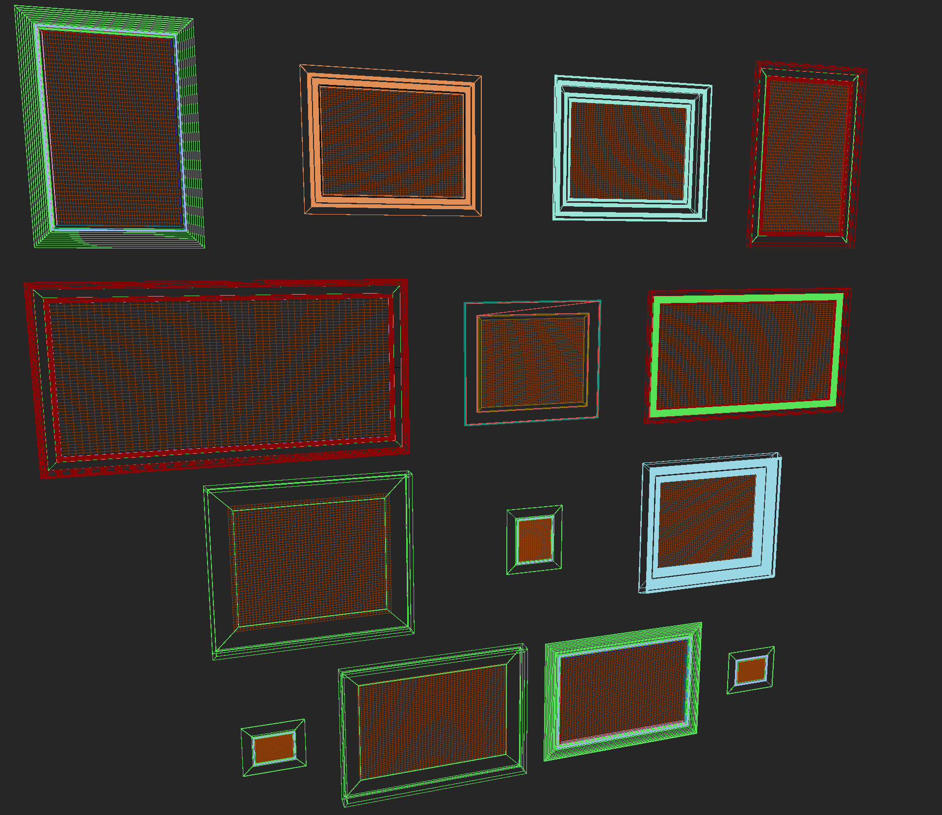 14 Paintings Collection 3D model_1