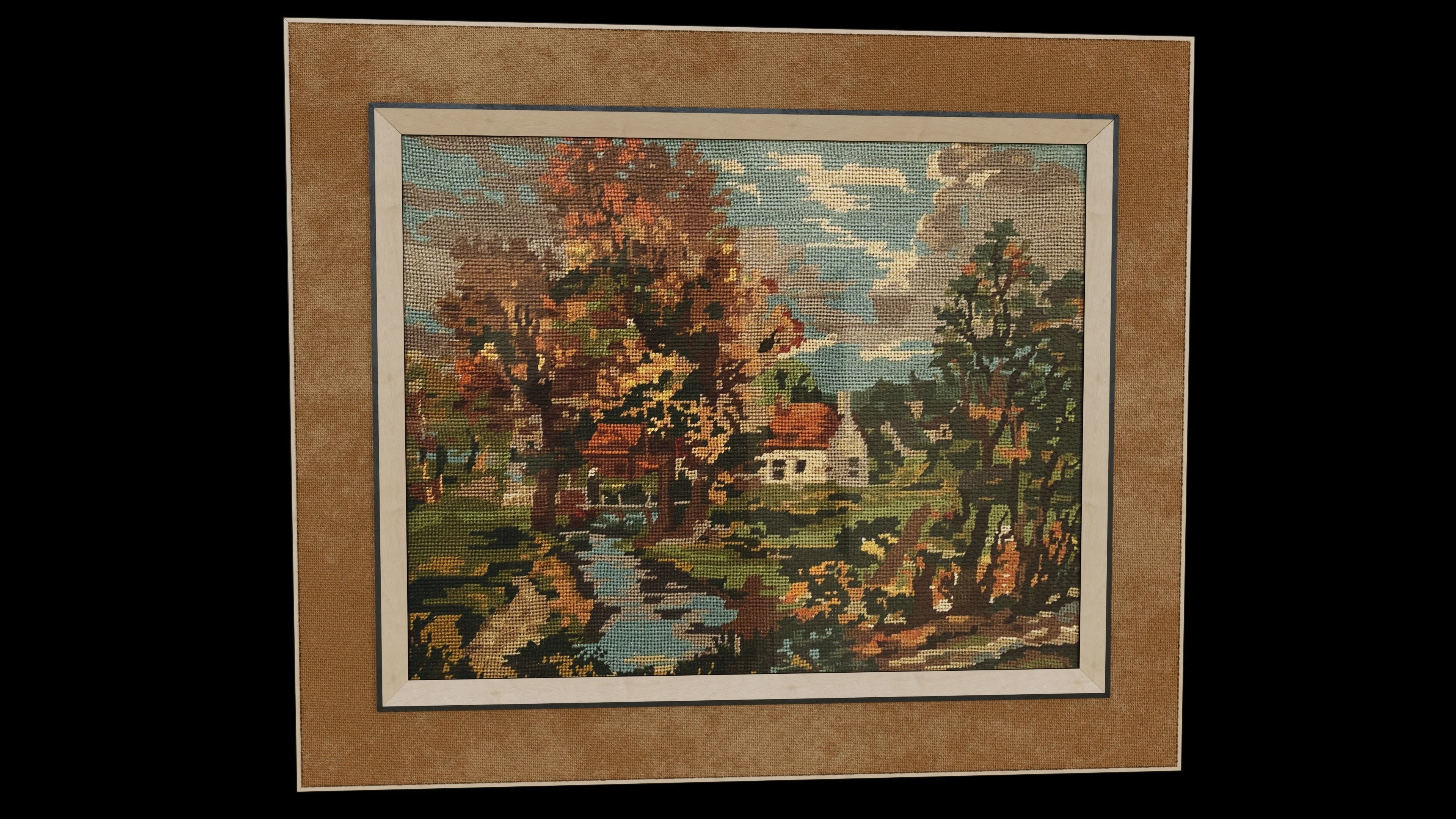 14 Paintings Collection 3D model_7