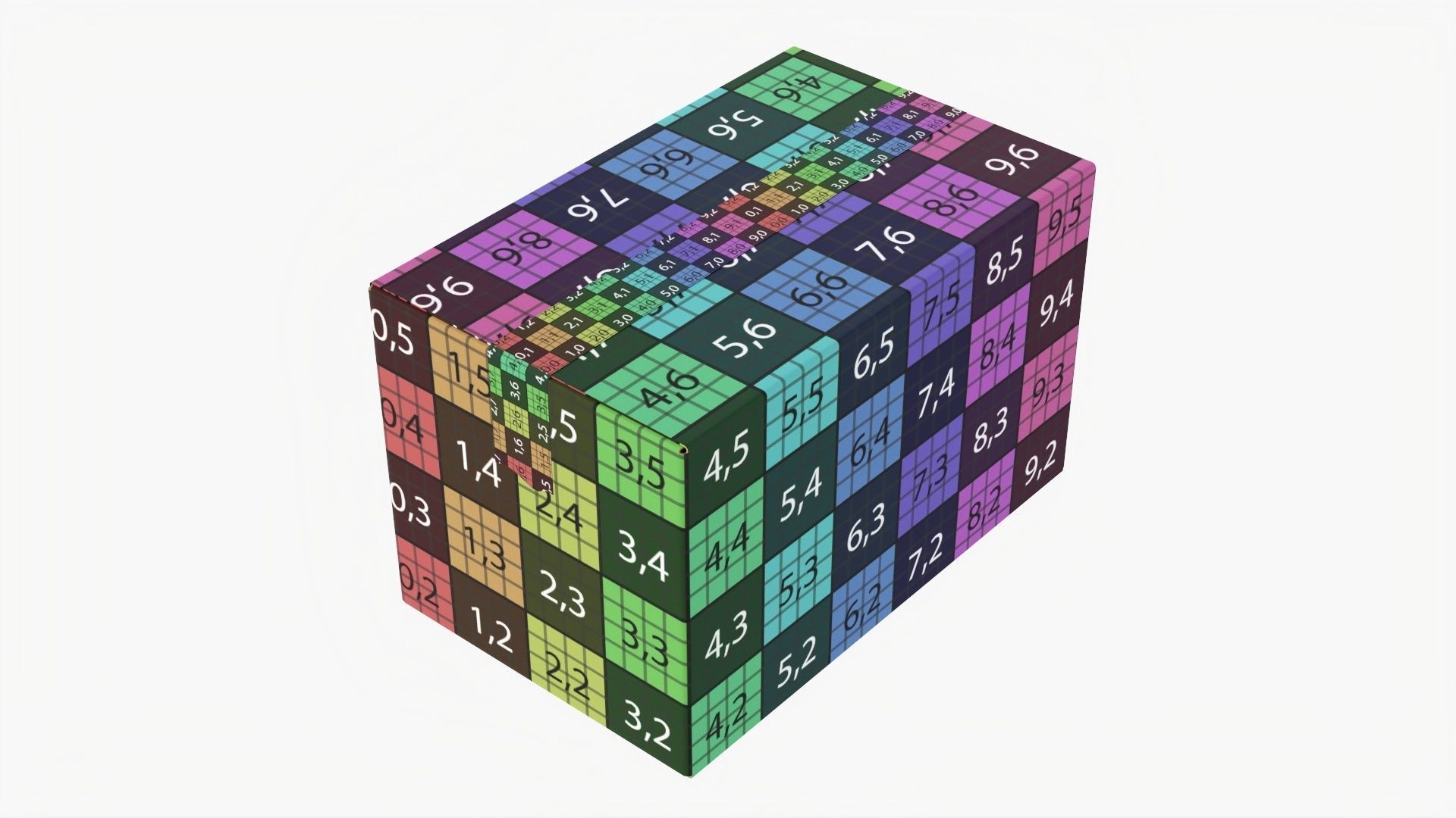 Box sealed with packing tape mockup 01 3D model_9