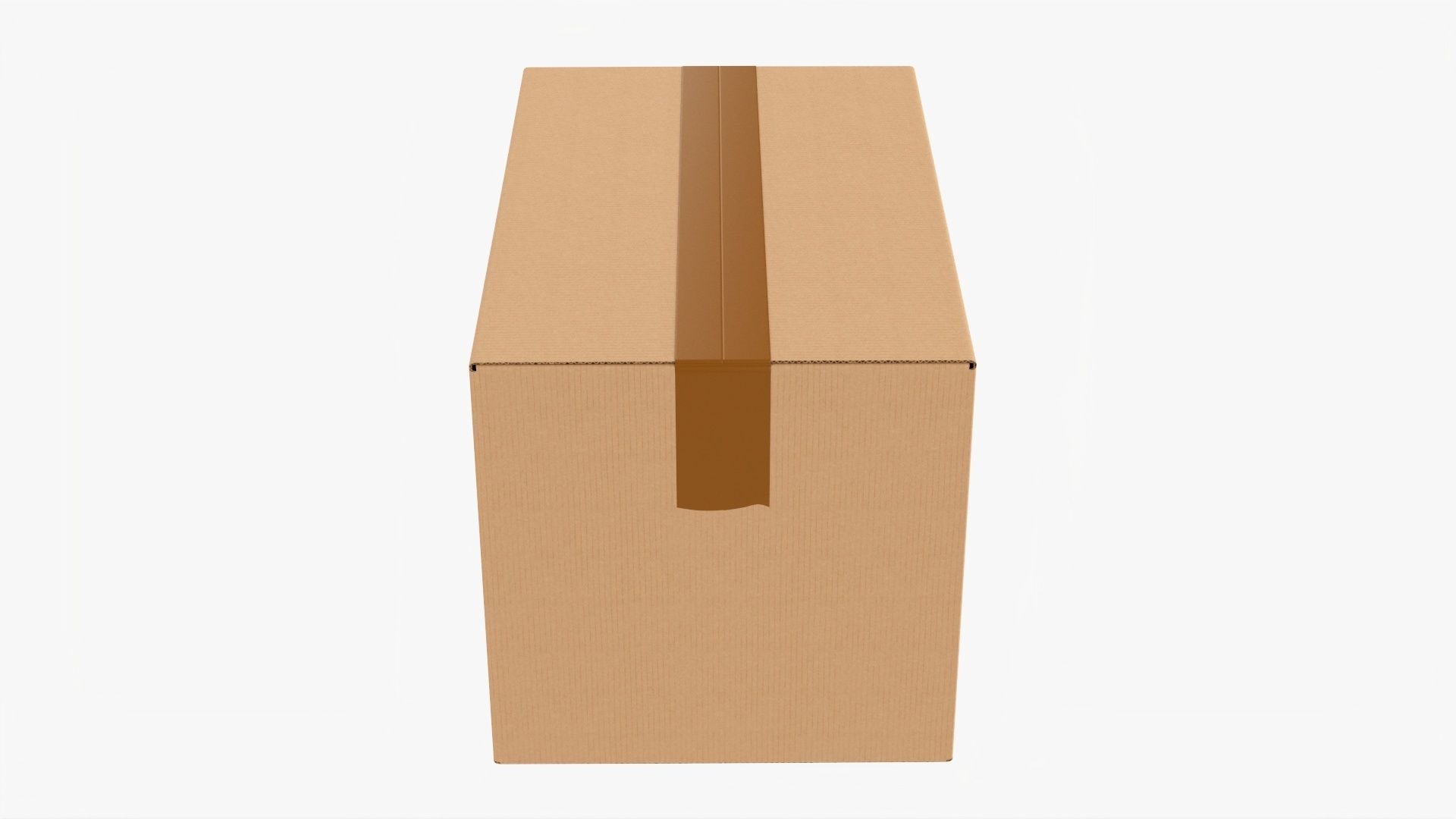 Box sealed with packing tape mockup 01 3D model_1