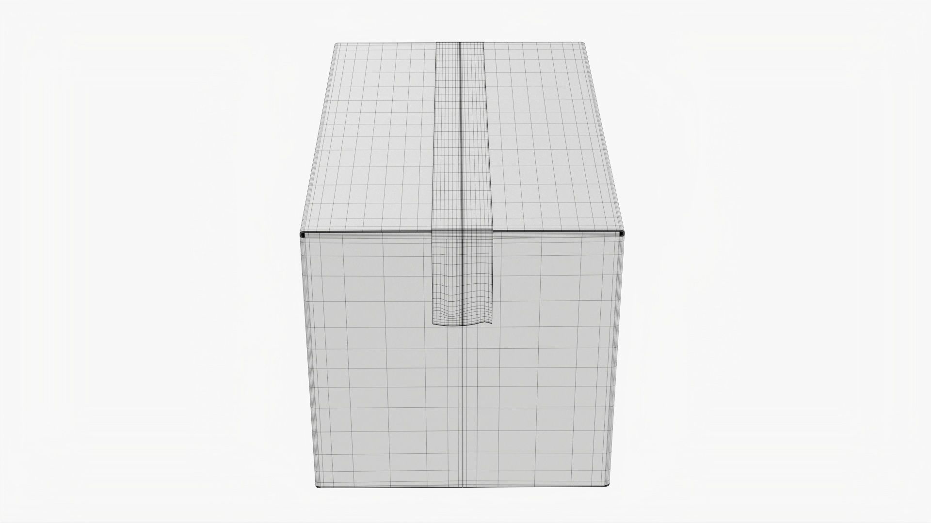 Box sealed with packing tape mockup 01 3D model_7