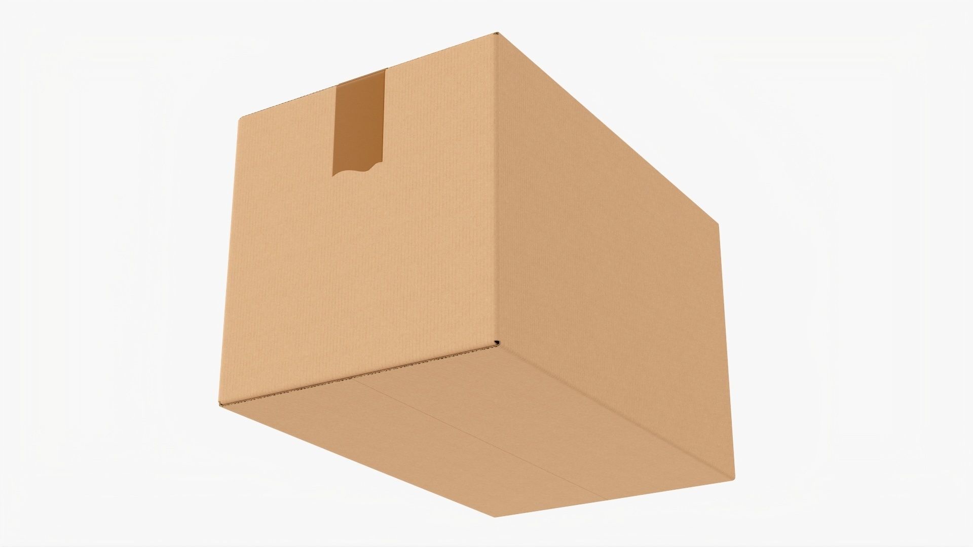 Box sealed with packing tape mockup 01 3D model_2