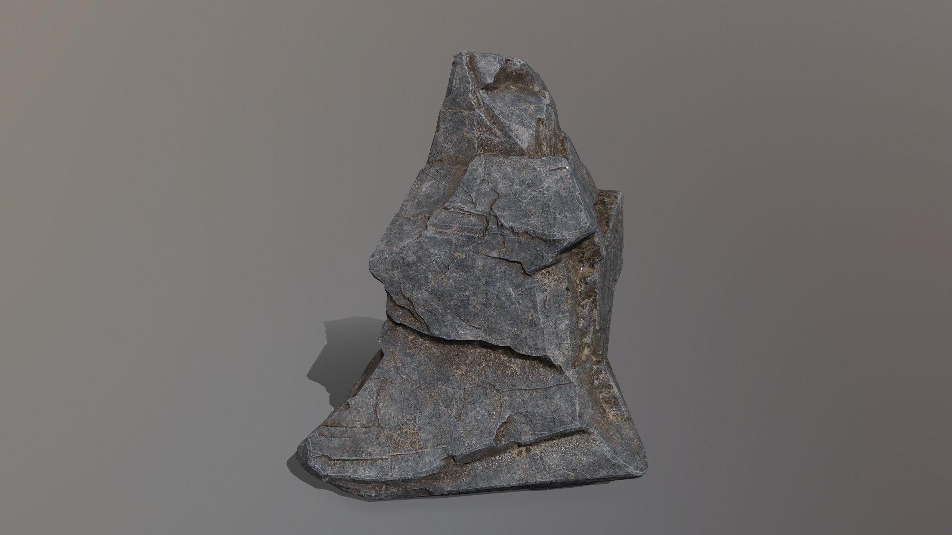 Rock Set Low-poly 3D model_3