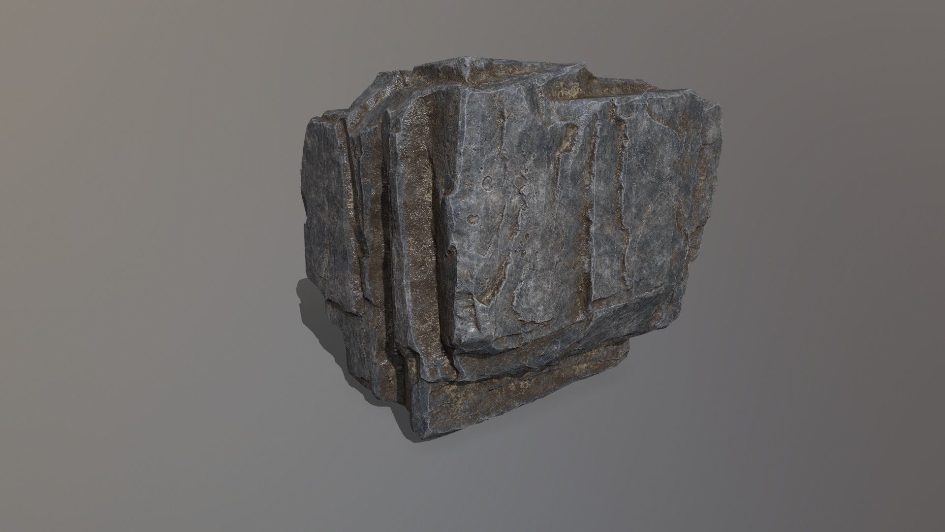 Rock Set Low-poly 3D model_8