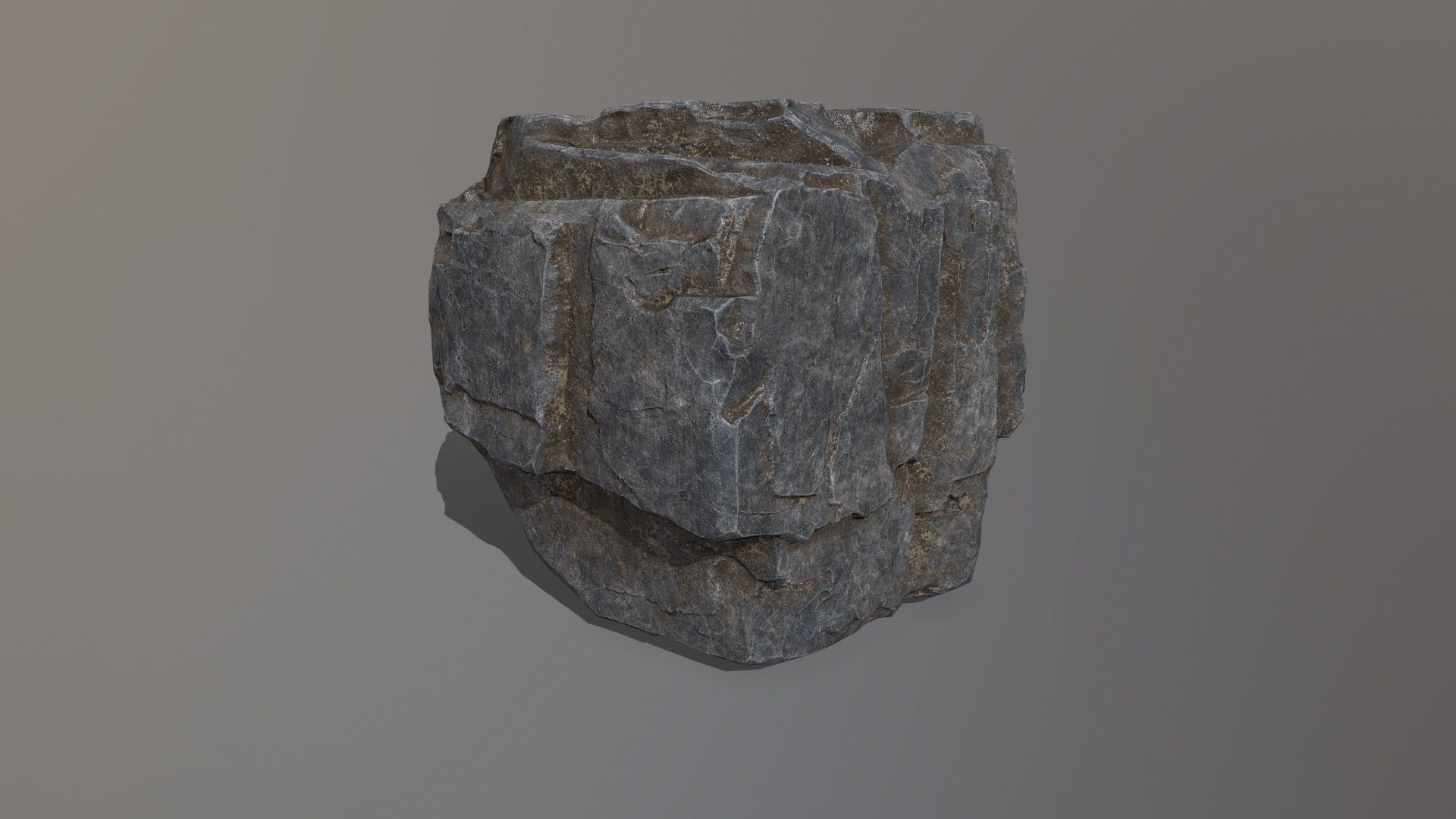 Rock Set Low-poly 3D model_10