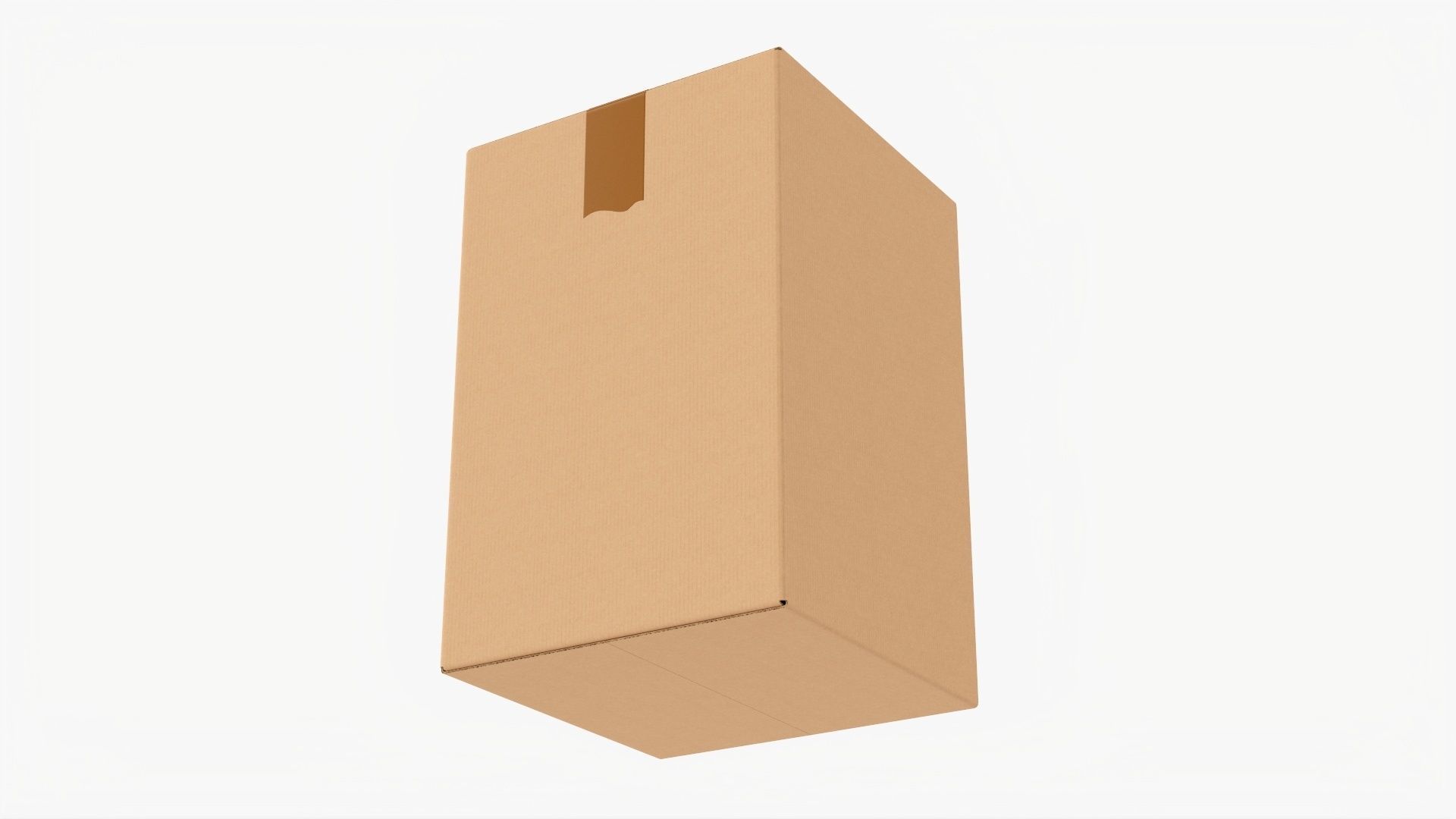 Box sealed with packing tape mockup 02 3D model_2