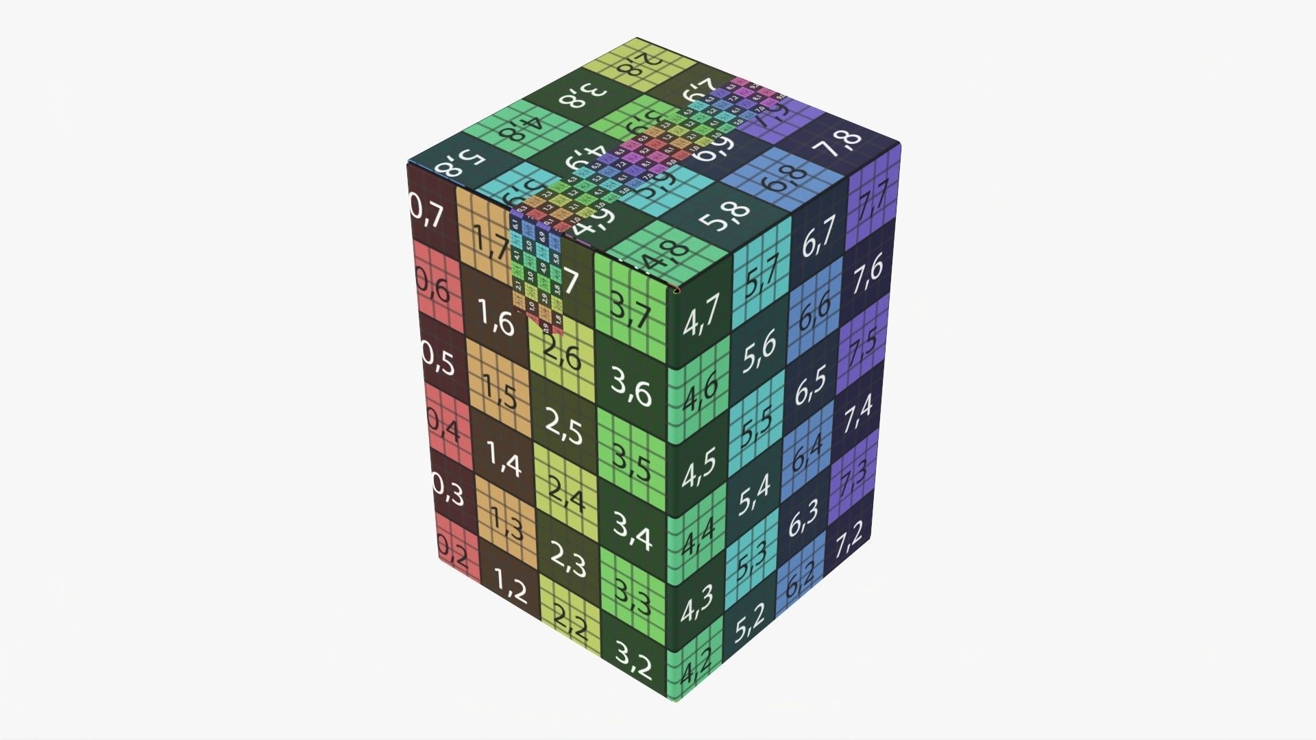 Box sealed with packing tape mockup 02 3D model_9