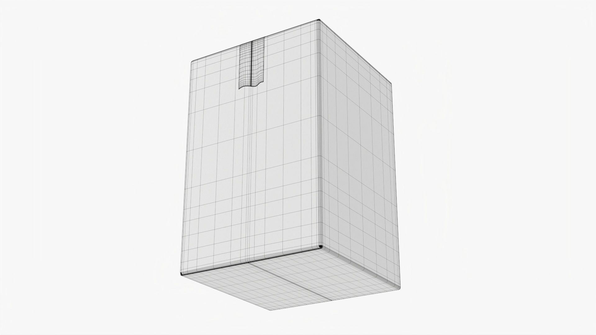 Box sealed with packing tape mockup 02 3D model_8