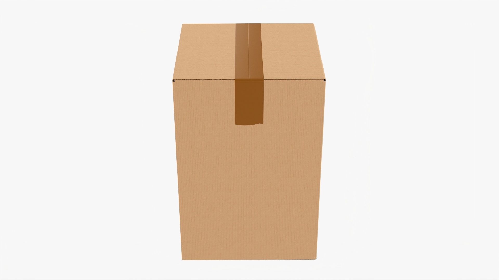 Box sealed with packing tape mockup 02 3D model_1