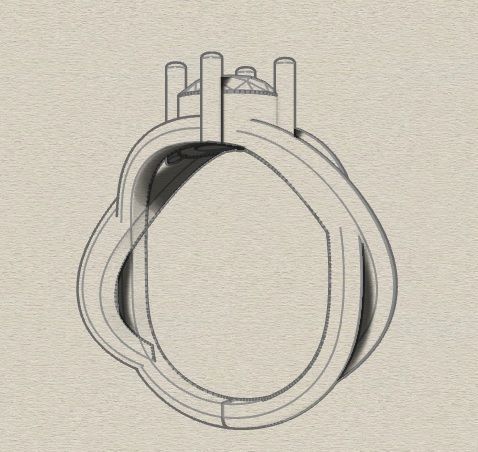 Sterling Silver Single Stone Ring Jewelry 3D print model_1
