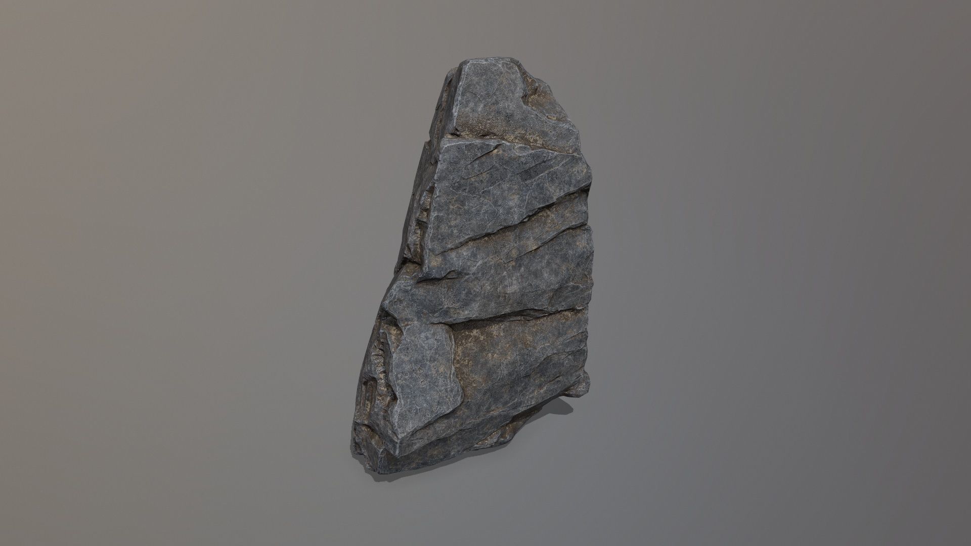 Rock Set piece of stone Low-poly 3D model_8