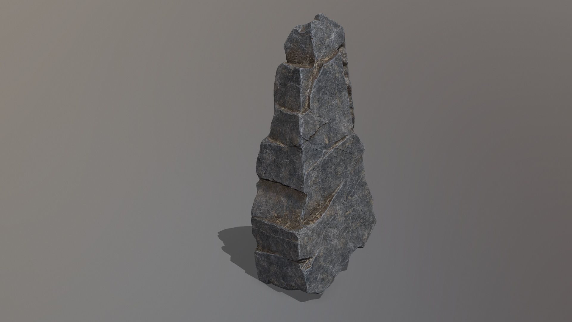 Rock Set piece of stone Low-poly 3D model_25