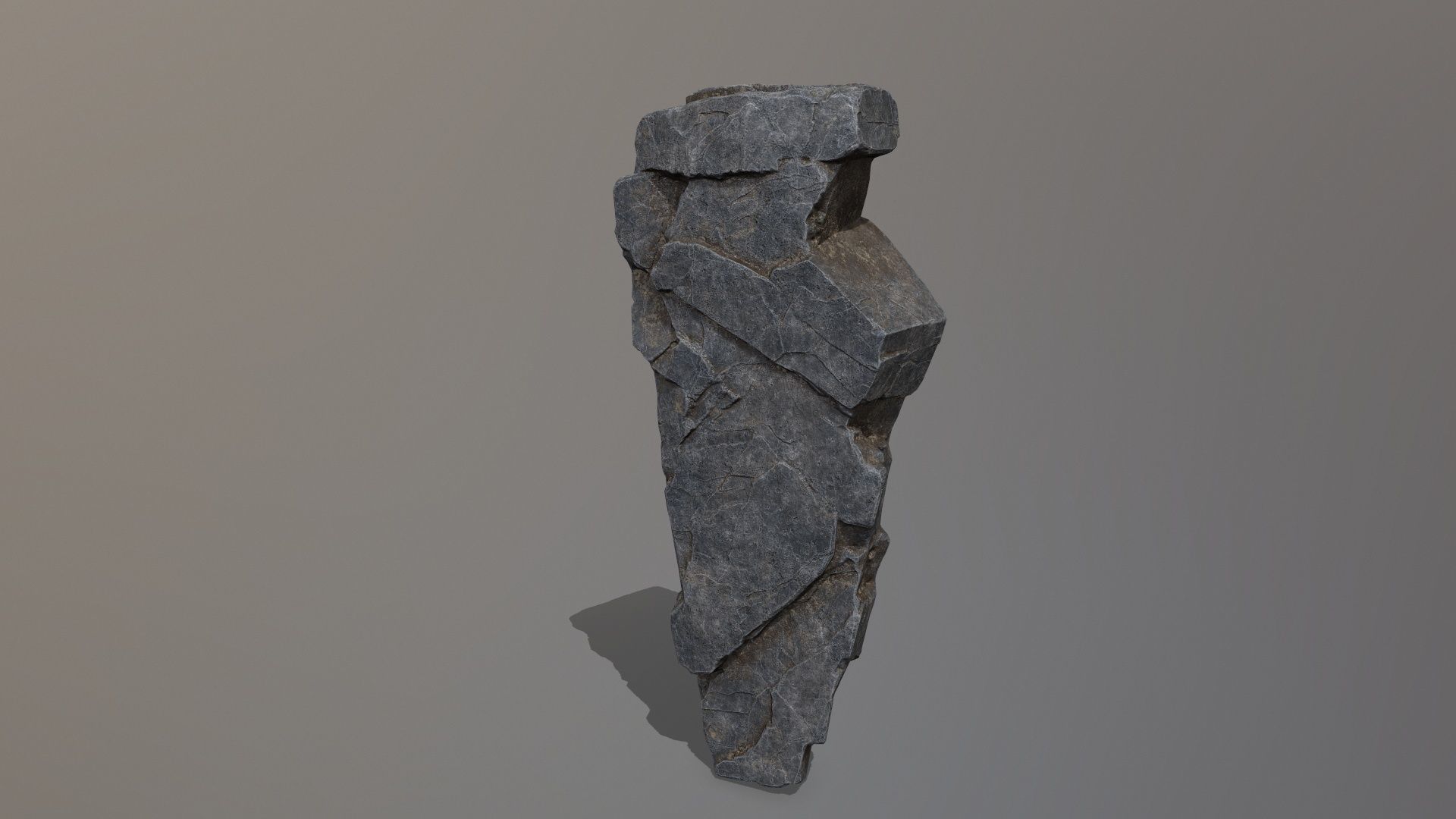 Rock Set piece of stone Low-poly 3D model_20