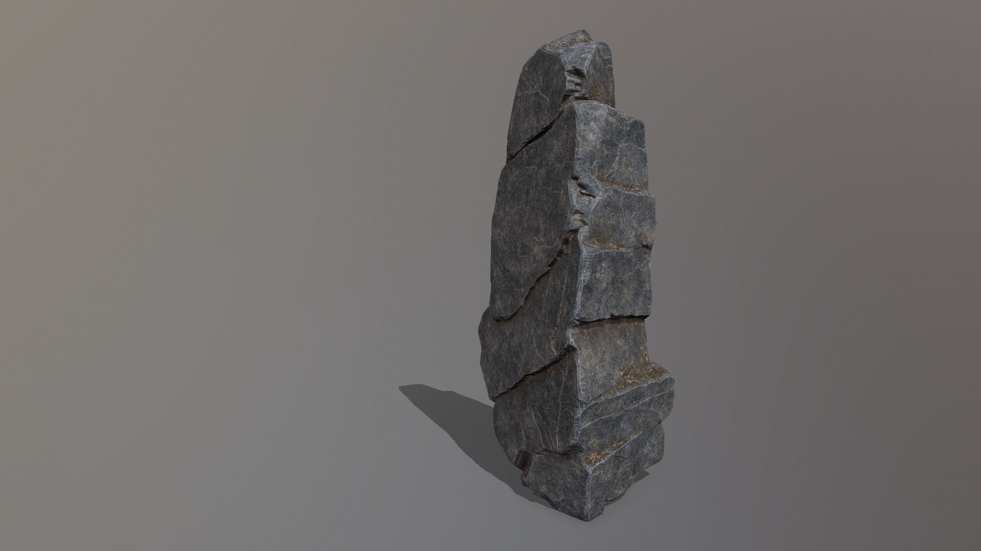 Rock Set piece of stone Low-poly 3D model_26