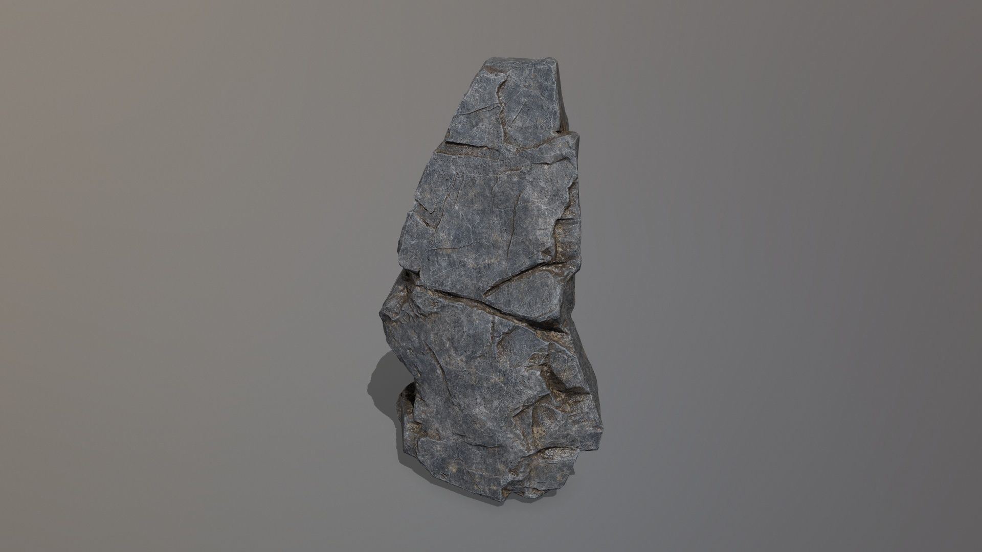 Rock Set piece of stone Low-poly 3D model_7
