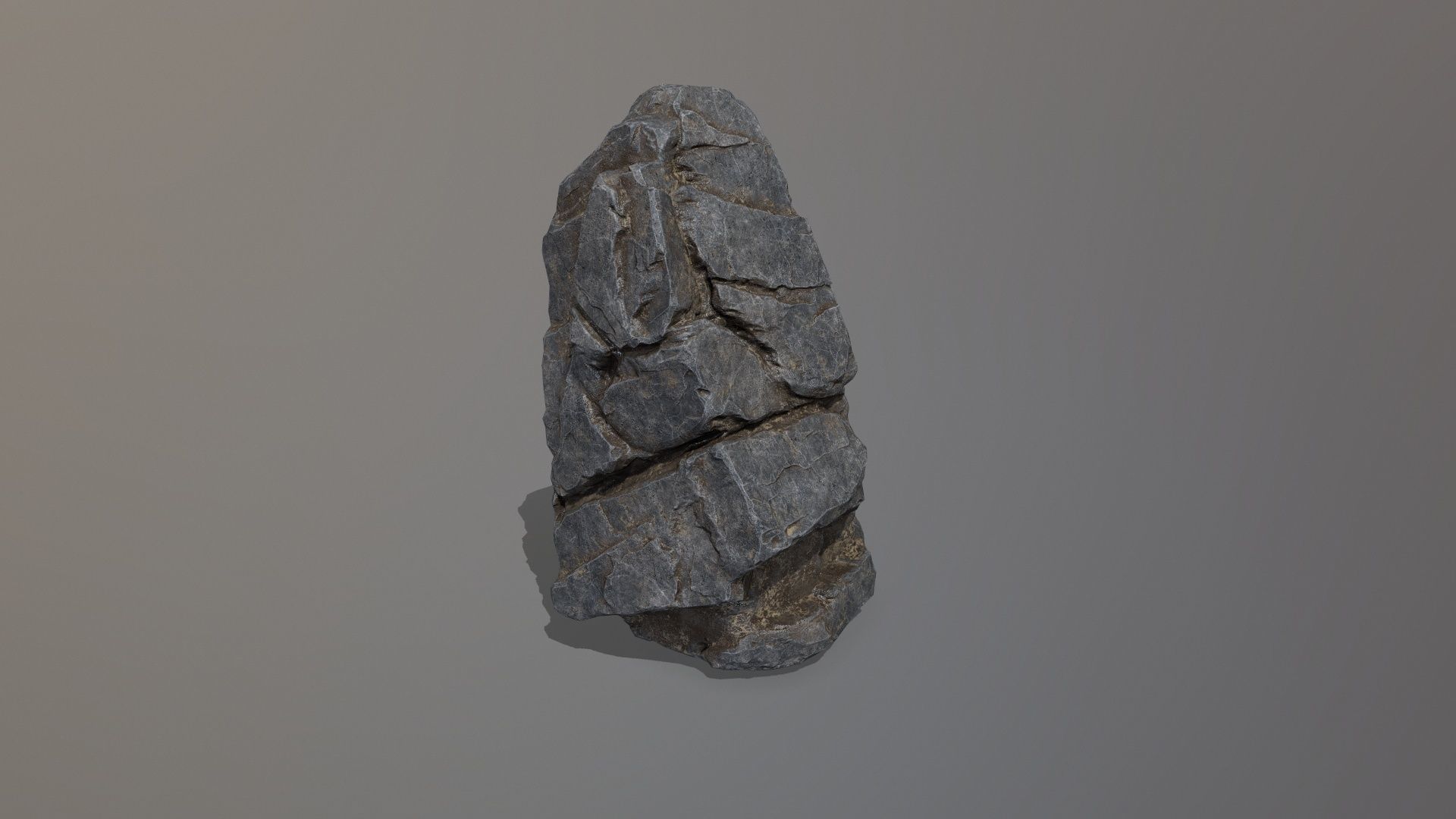 Rock Set piece of stone Low-poly 3D model_10