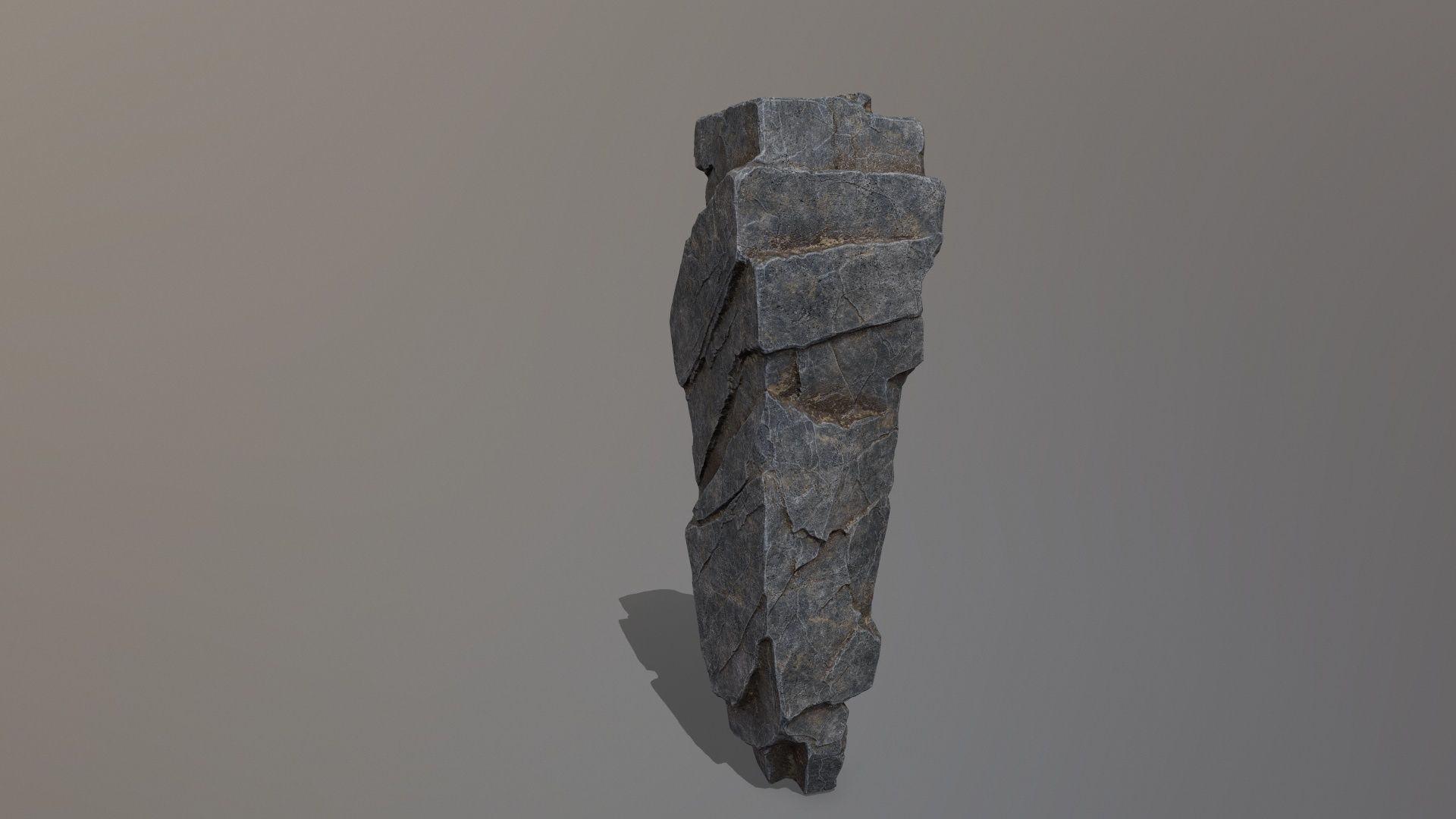 Rock Set piece of stone Low-poly 3D model_23