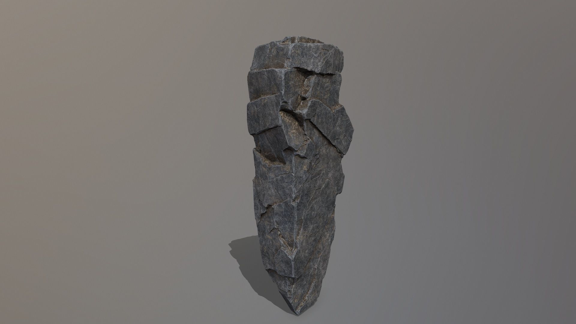 Rock Set piece of stone Low-poly 3D model_24