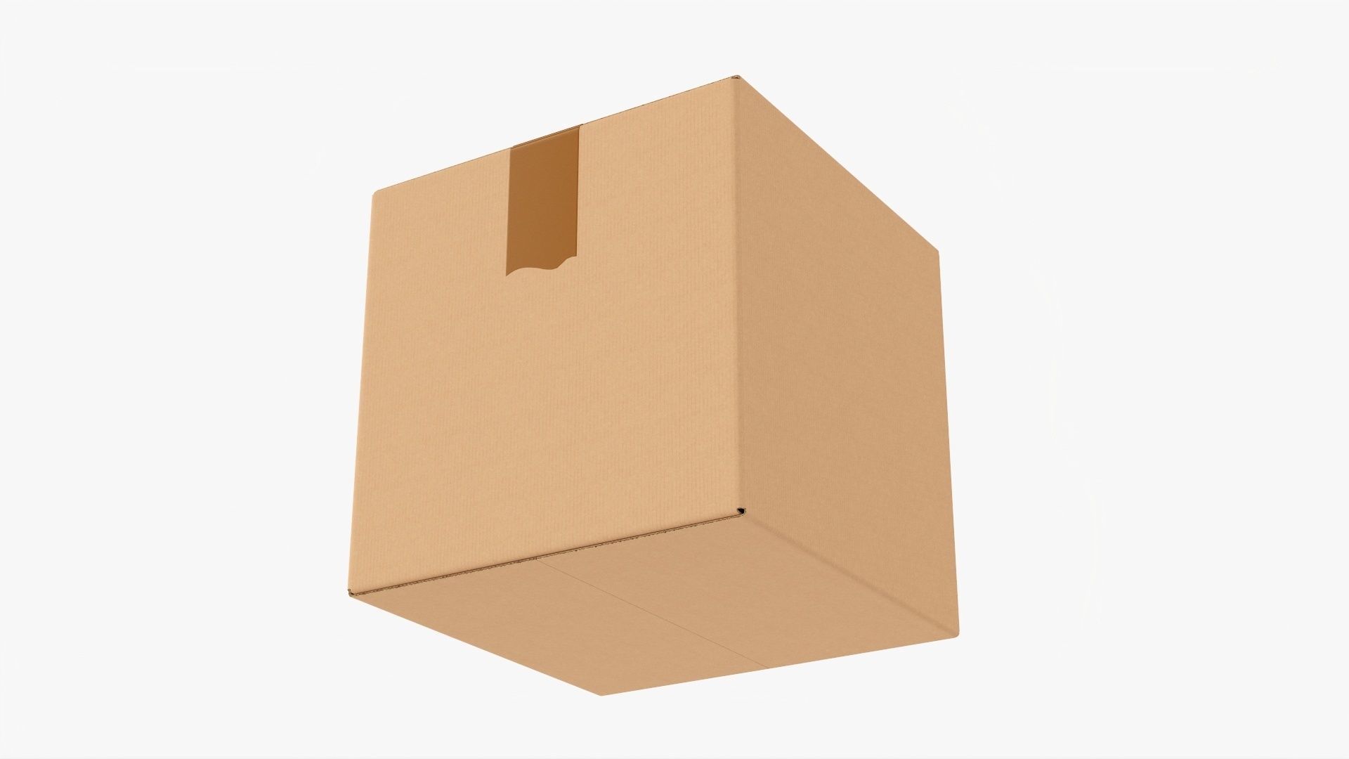 Box sealed with packing tape mockup 03 3D model_2