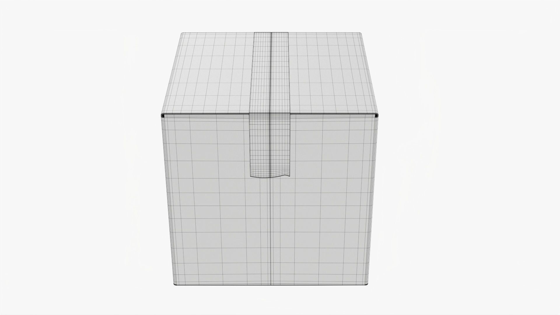 Box sealed with packing tape mockup 03 3D model_7