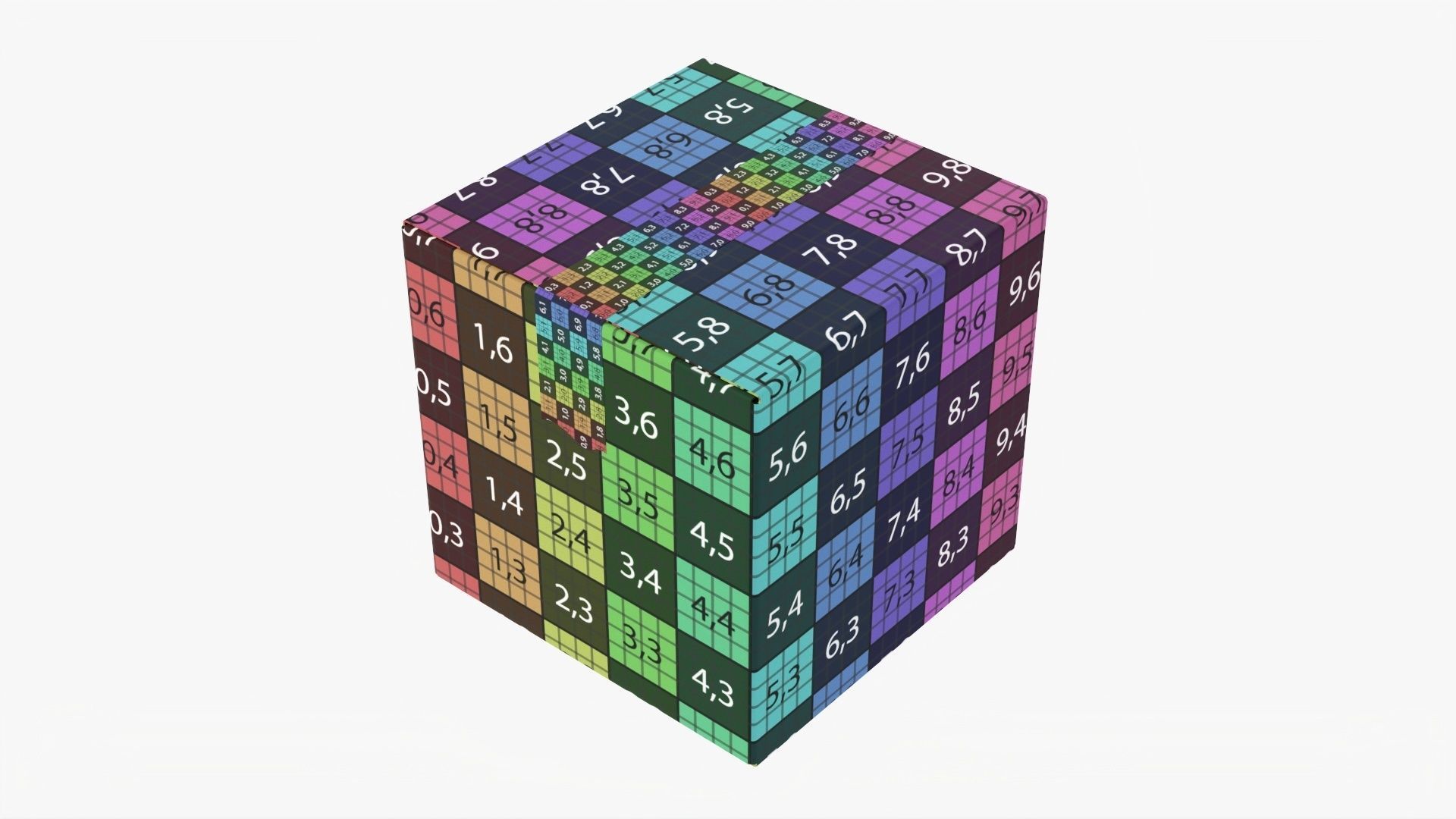 Box sealed with packing tape mockup 03 3D model_9