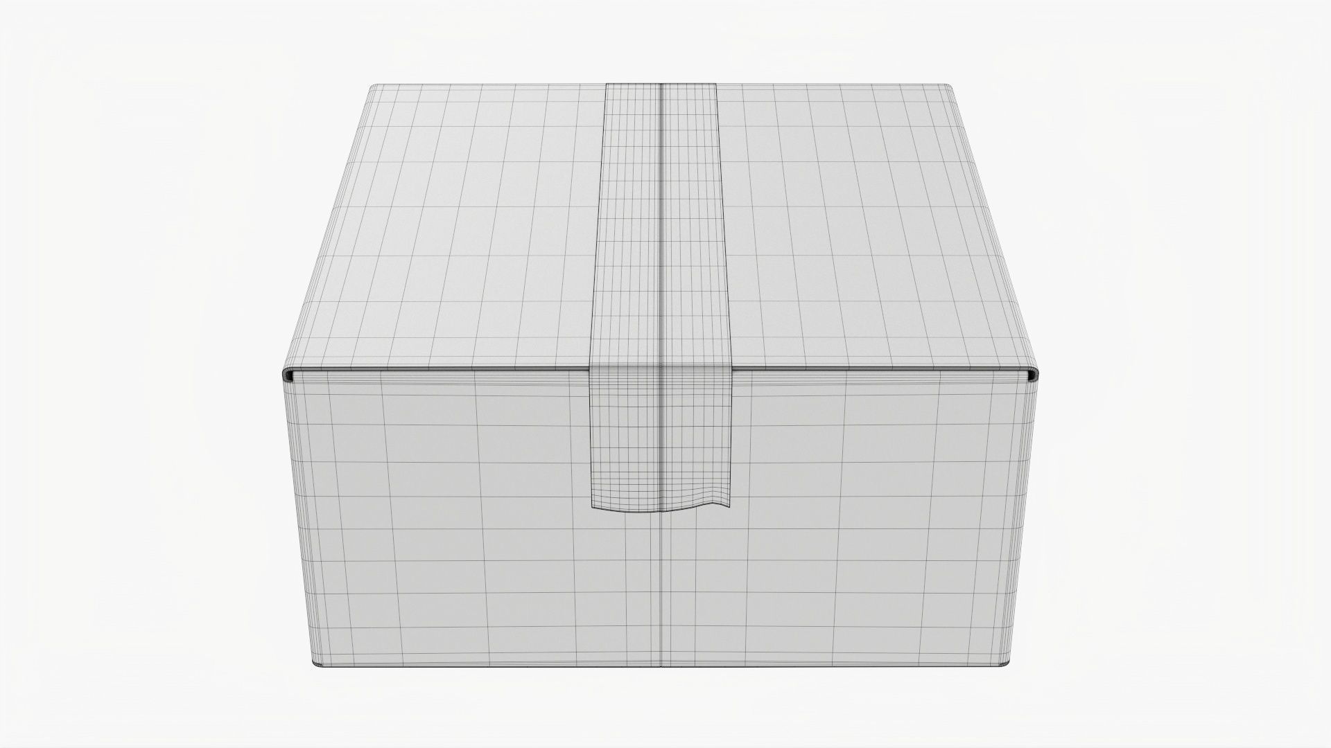 Box sealed with packing tape mockup 04 3D model_7