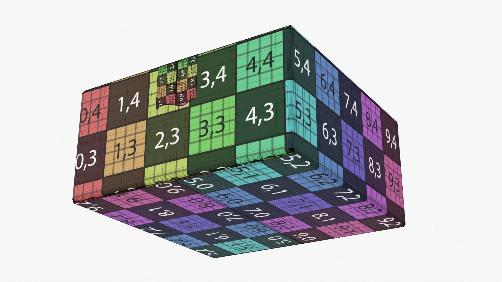 Box sealed with packing tape mockup 04 3D model_10