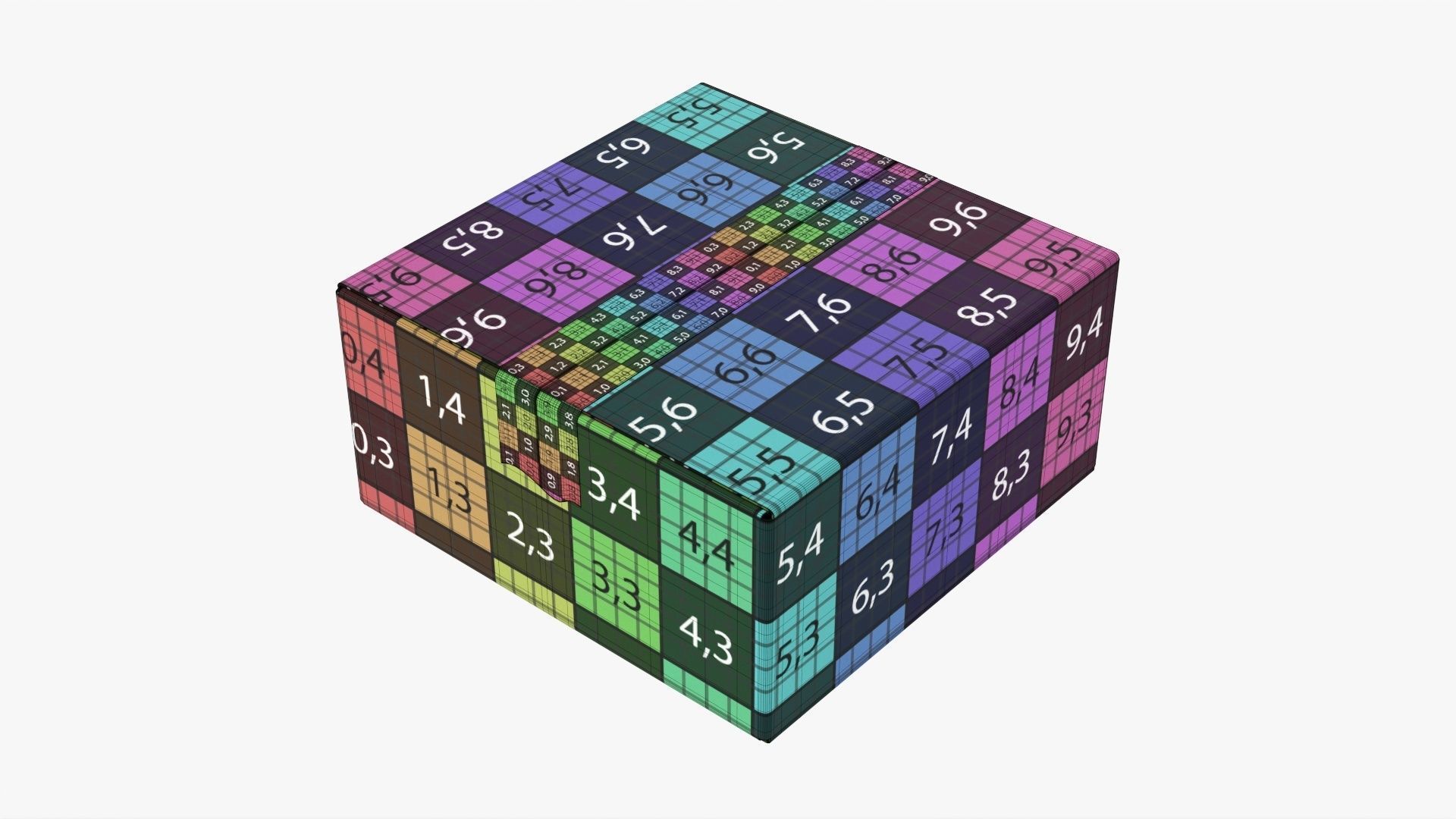 Box sealed with packing tape mockup 04 3D model_9