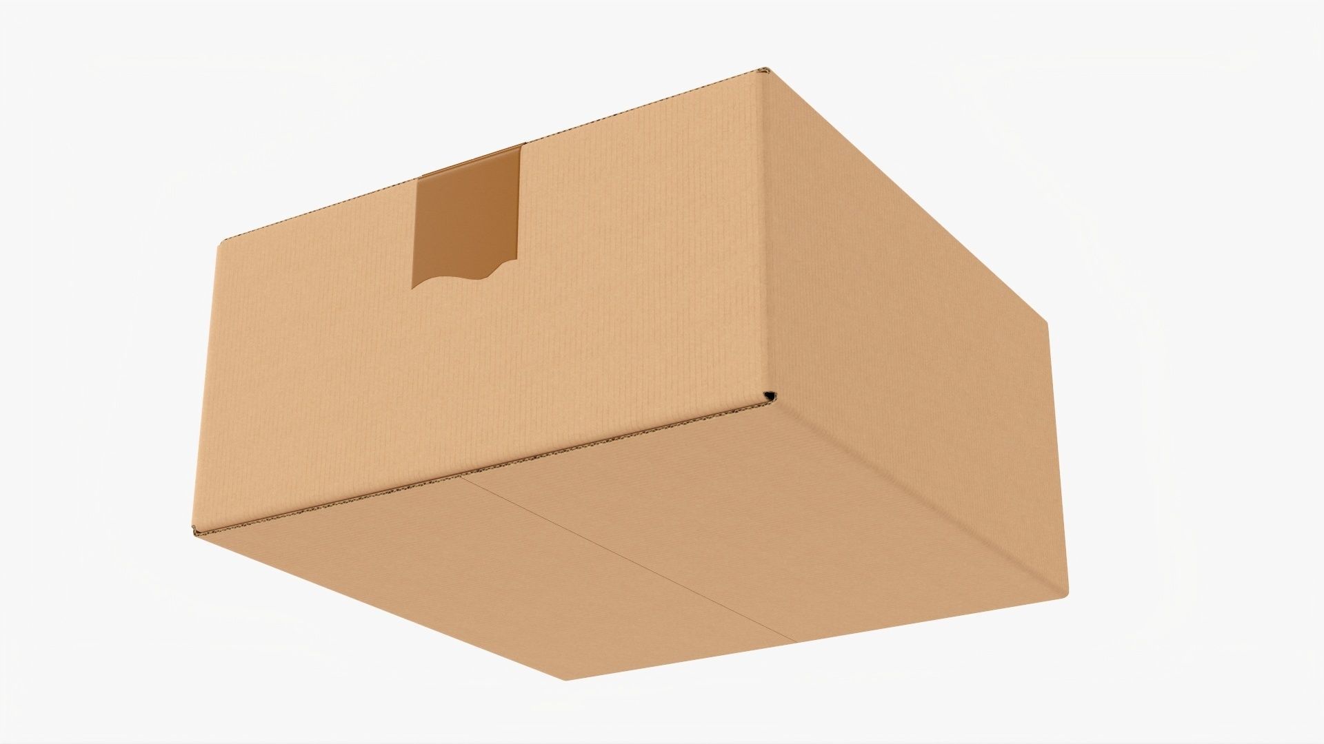 Box sealed with packing tape mockup 04 3D model_2