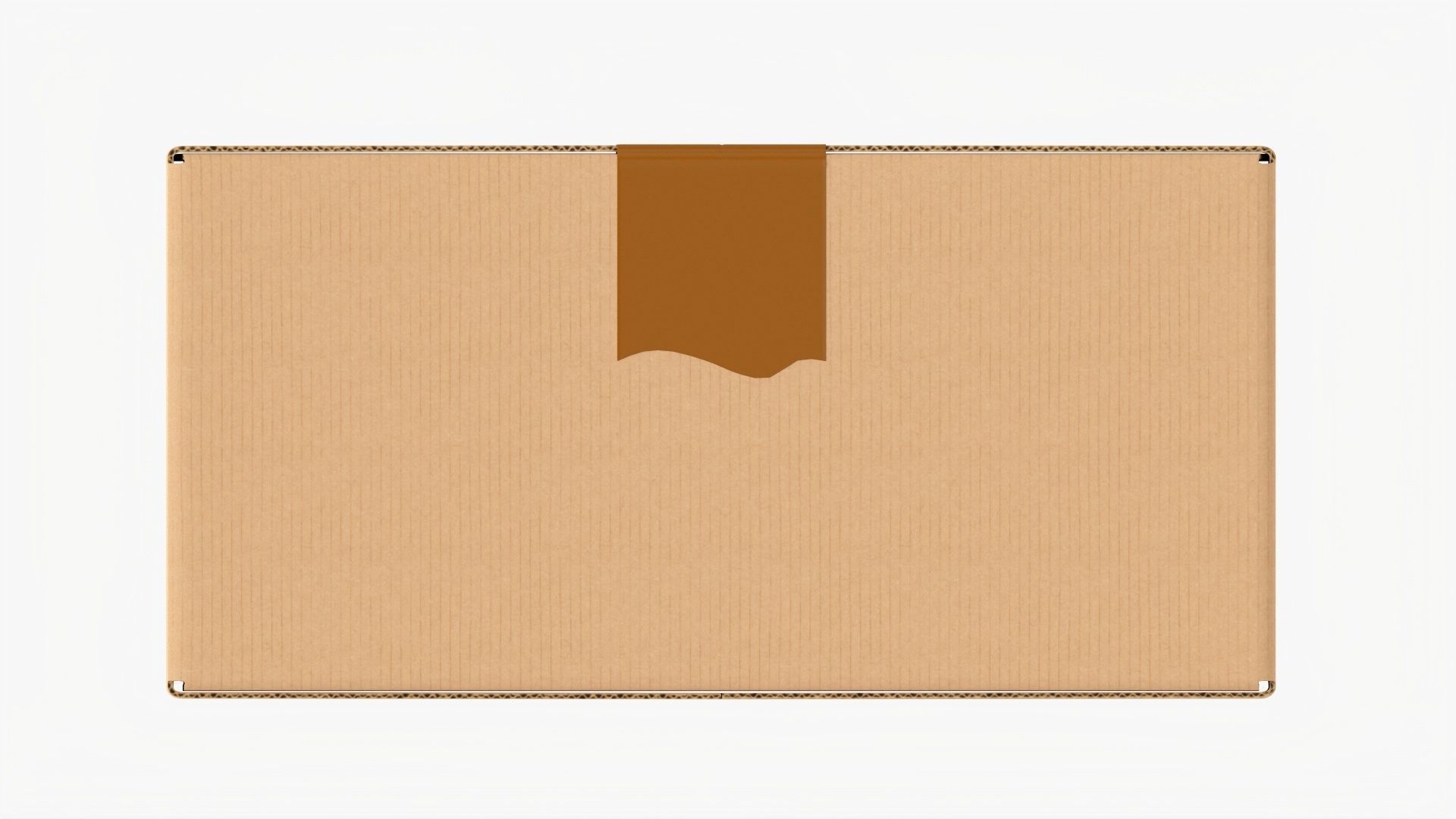 Box sealed with packing tape mockup 04 3D model_4