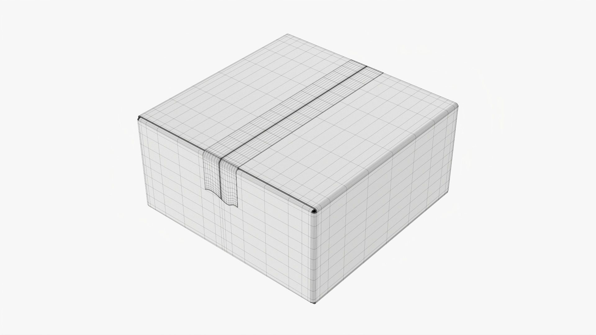 Box sealed with packing tape mockup 04 3D model_6