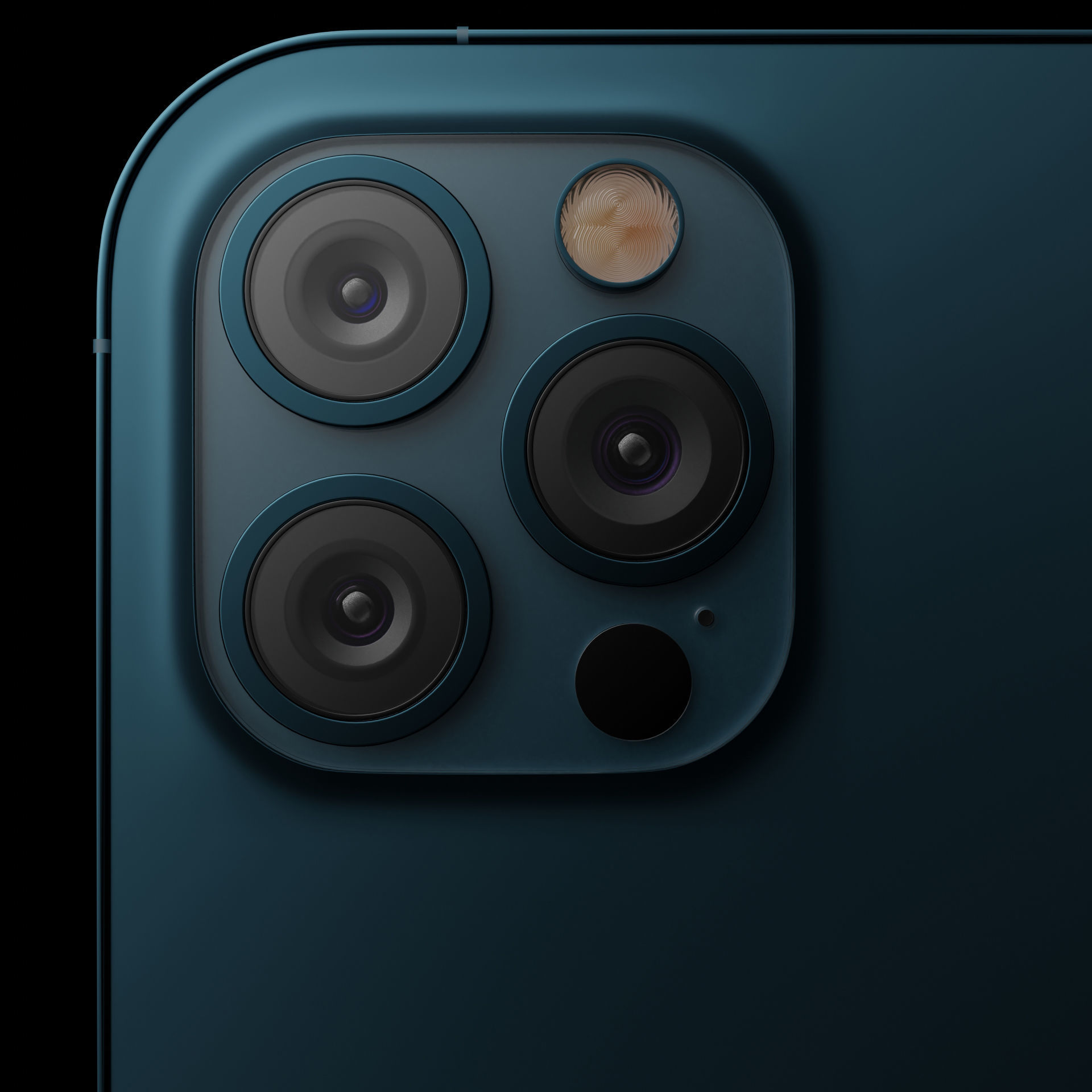 iPhone 12 Pro Max Pacific Blue 3D model_10
