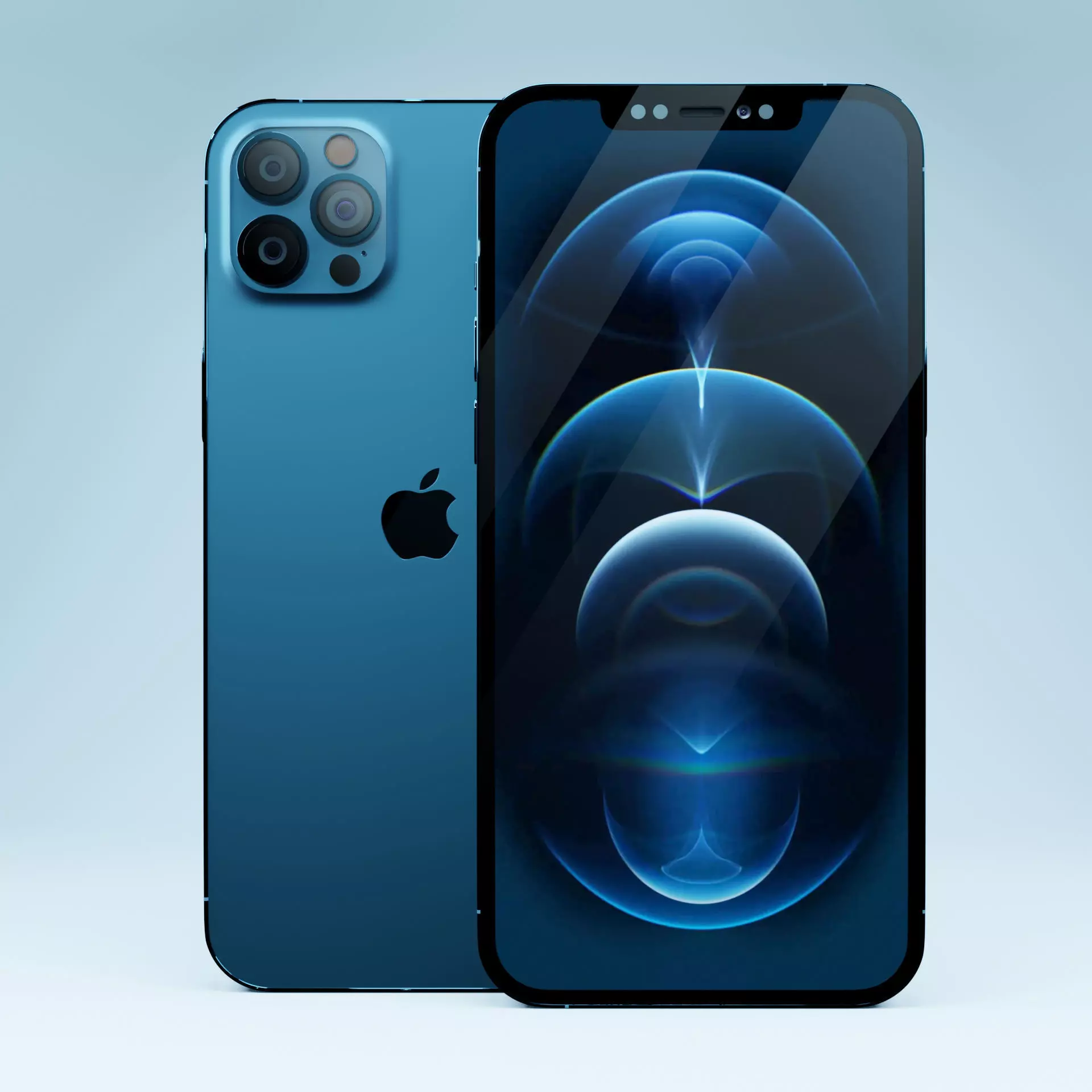 iPhone 12 Pro Max Pacific Blue 3D model_0