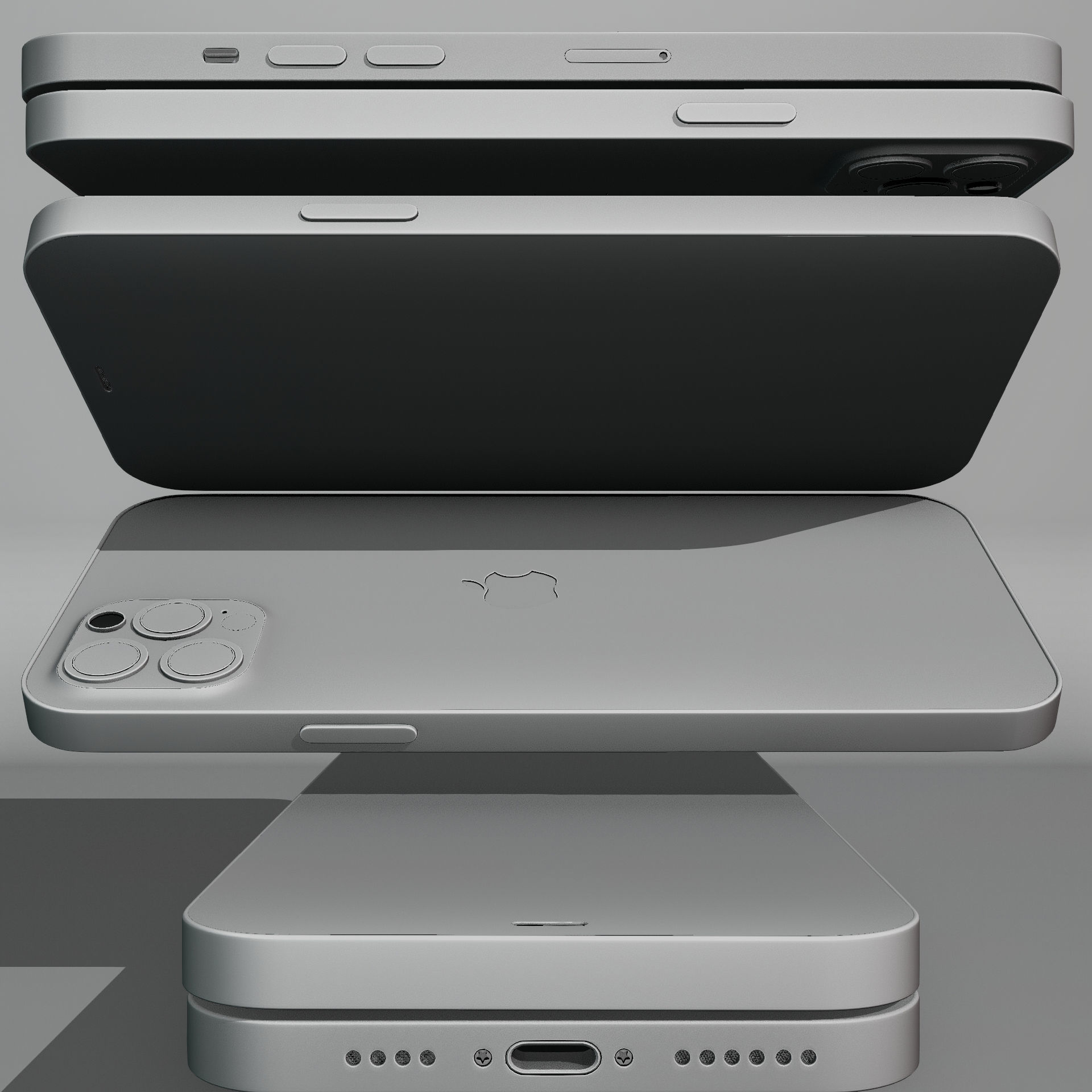 iPhone 12 Pro Max Pacific Blue 3D model_18