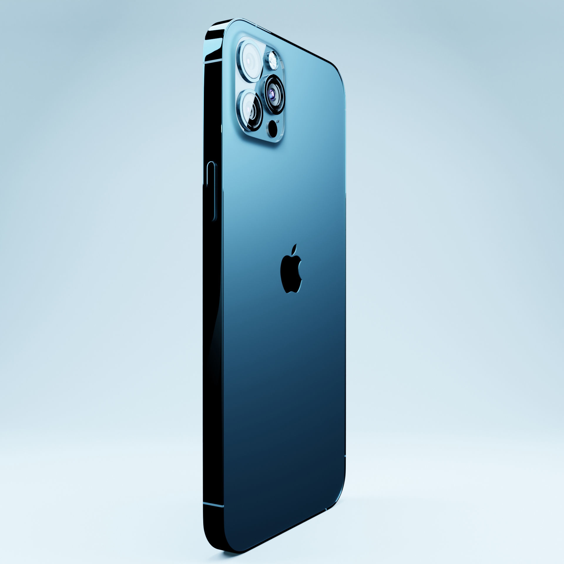 iPhone 12 Pro Max Pacific Blue 3D model_8