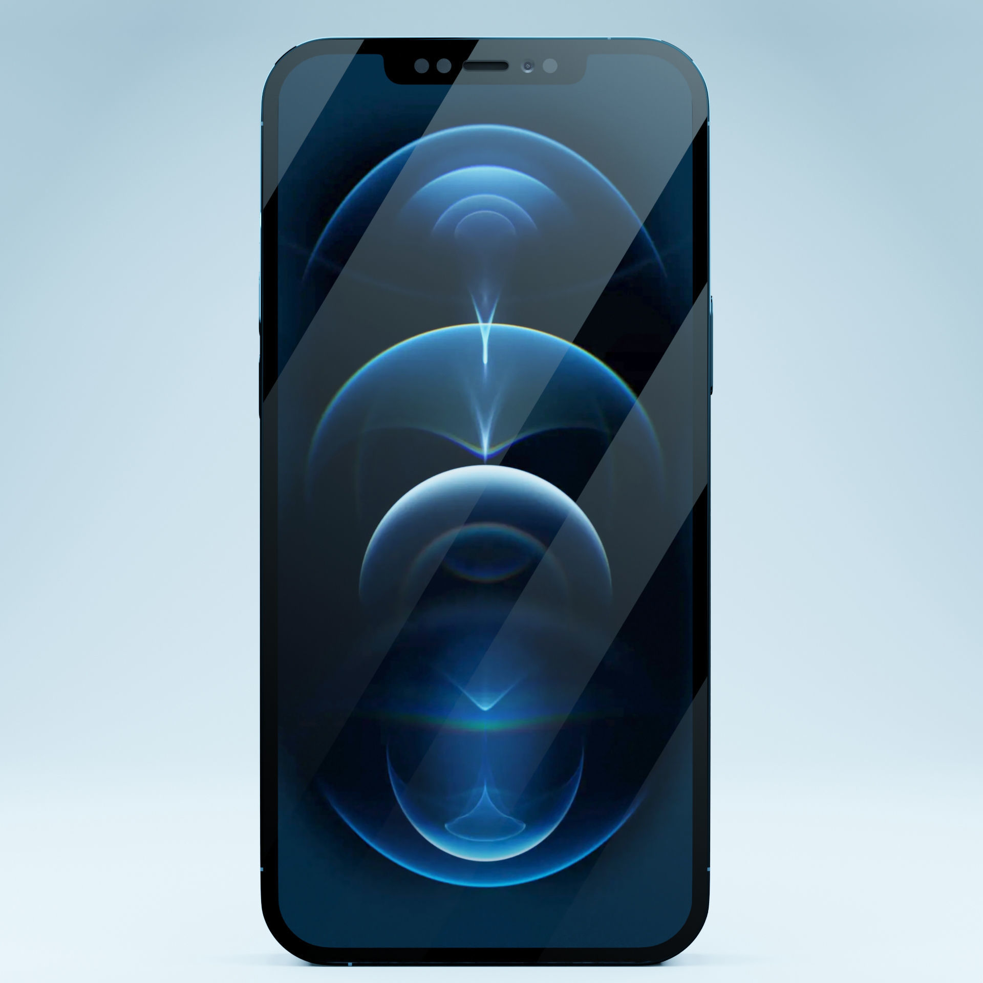 iPhone 12 Pro Max Pacific Blue 3D model_2