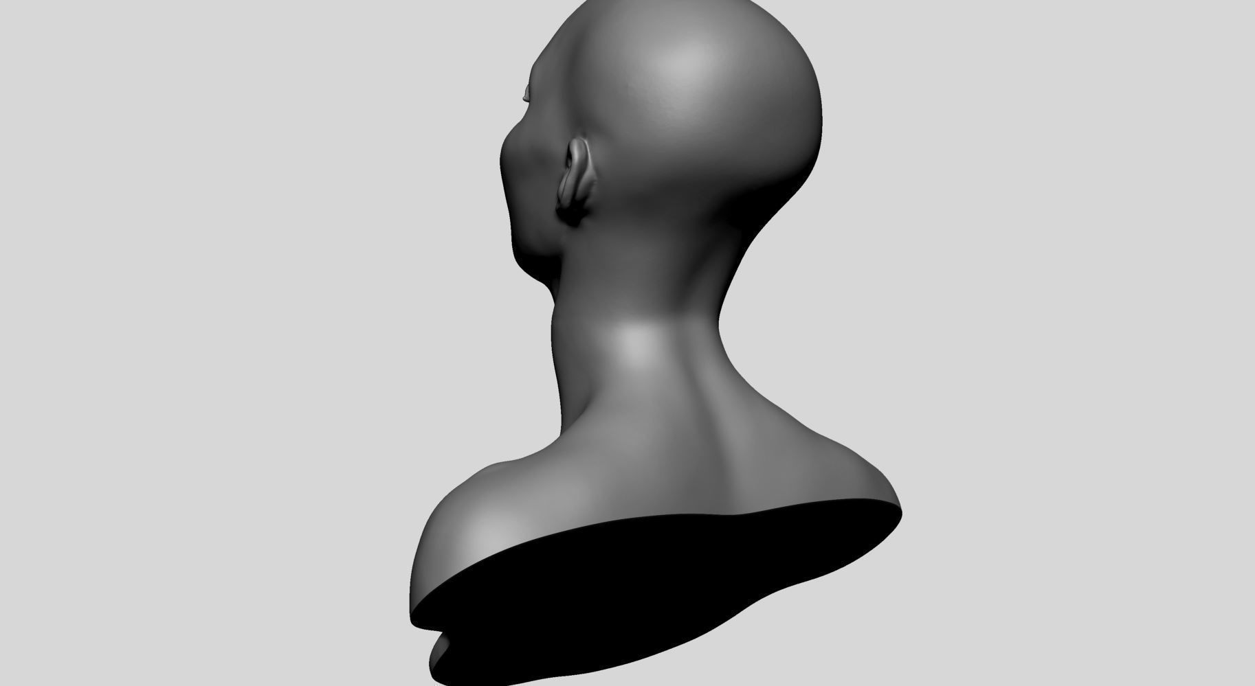 Female Head Printable 3D print model_5