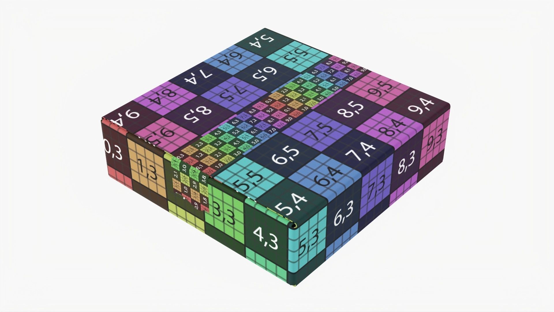 Box sealed with packing tape mockup 05 3D model_9