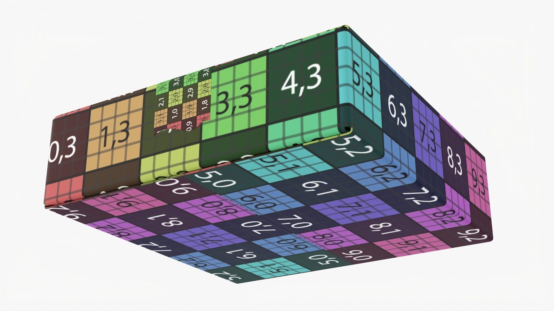 Box sealed with packing tape mockup 05 3D model_10