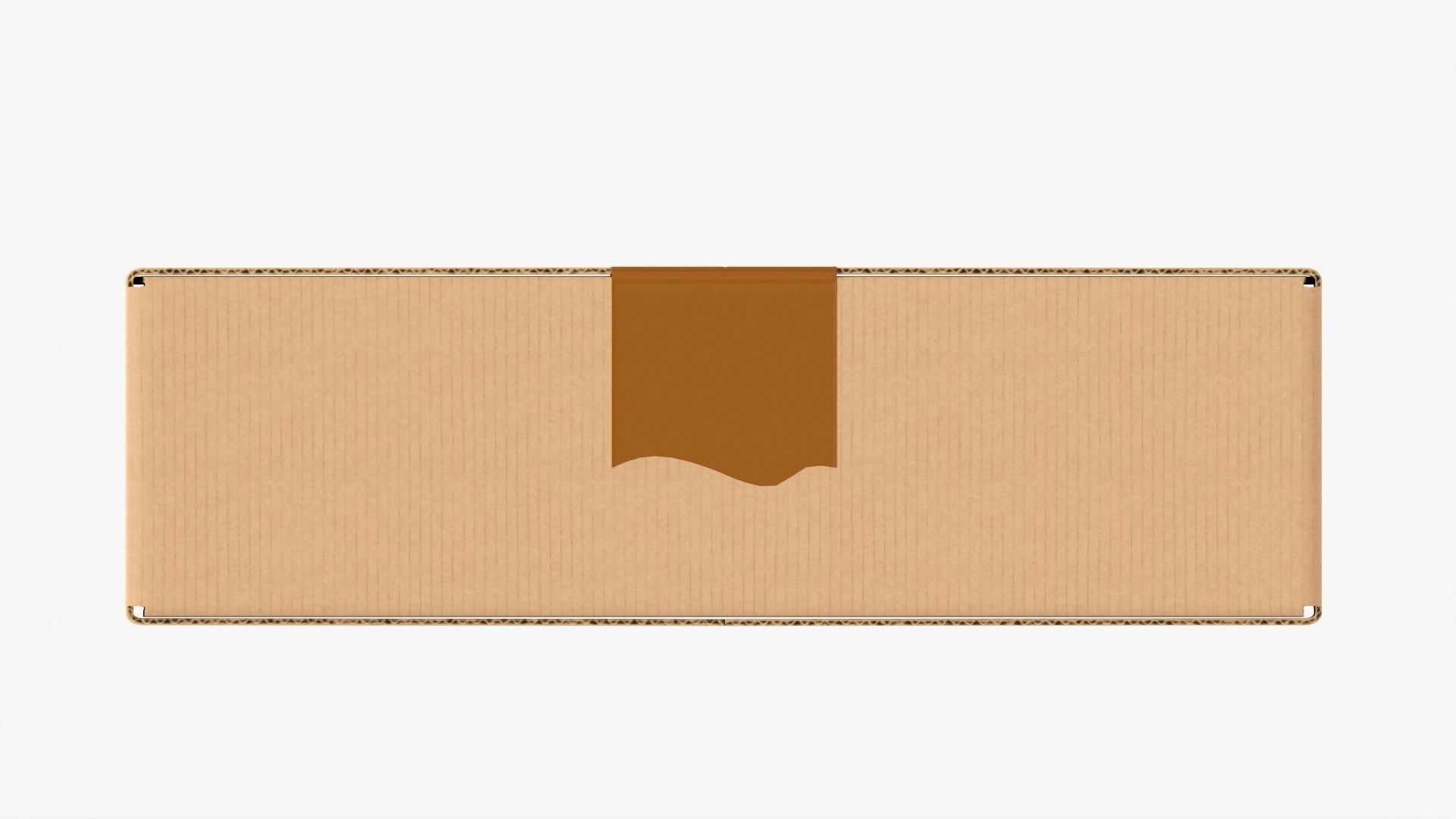 Box sealed with packing tape mockup 05 3D model_4