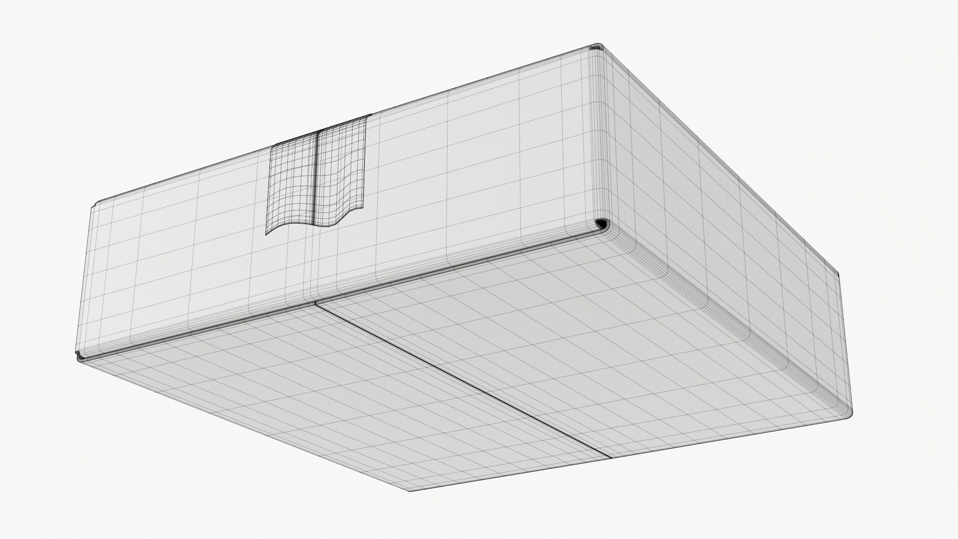 Box sealed with packing tape mockup 05 3D model_8