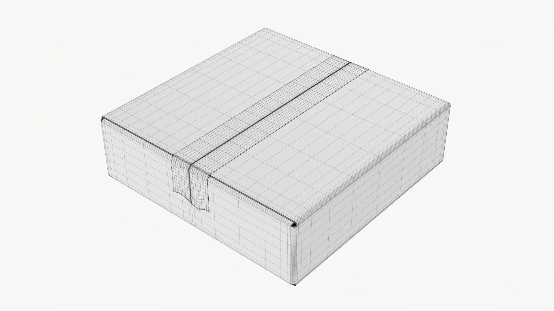 Box sealed with packing tape mockup 05 3D model_6