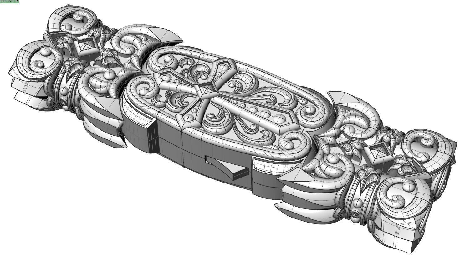 Complicated bracelet 3D print model_6
