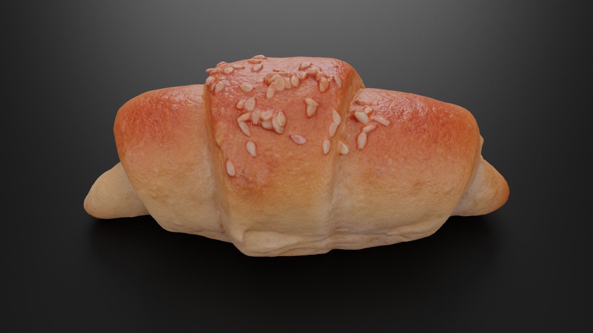 Baked roll Free 3D model_2