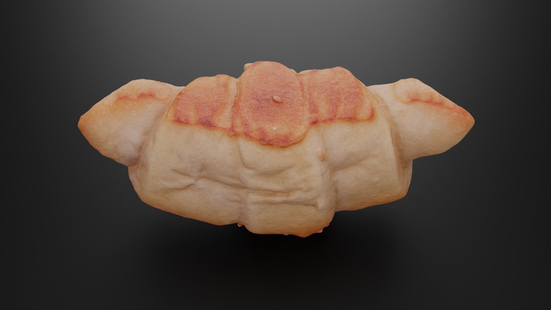 Baked roll Free 3D model_6