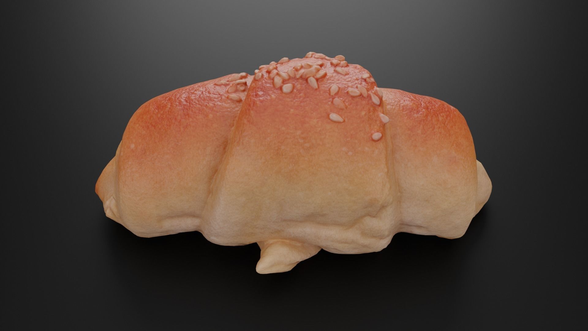 Baked roll Free 3D model_4