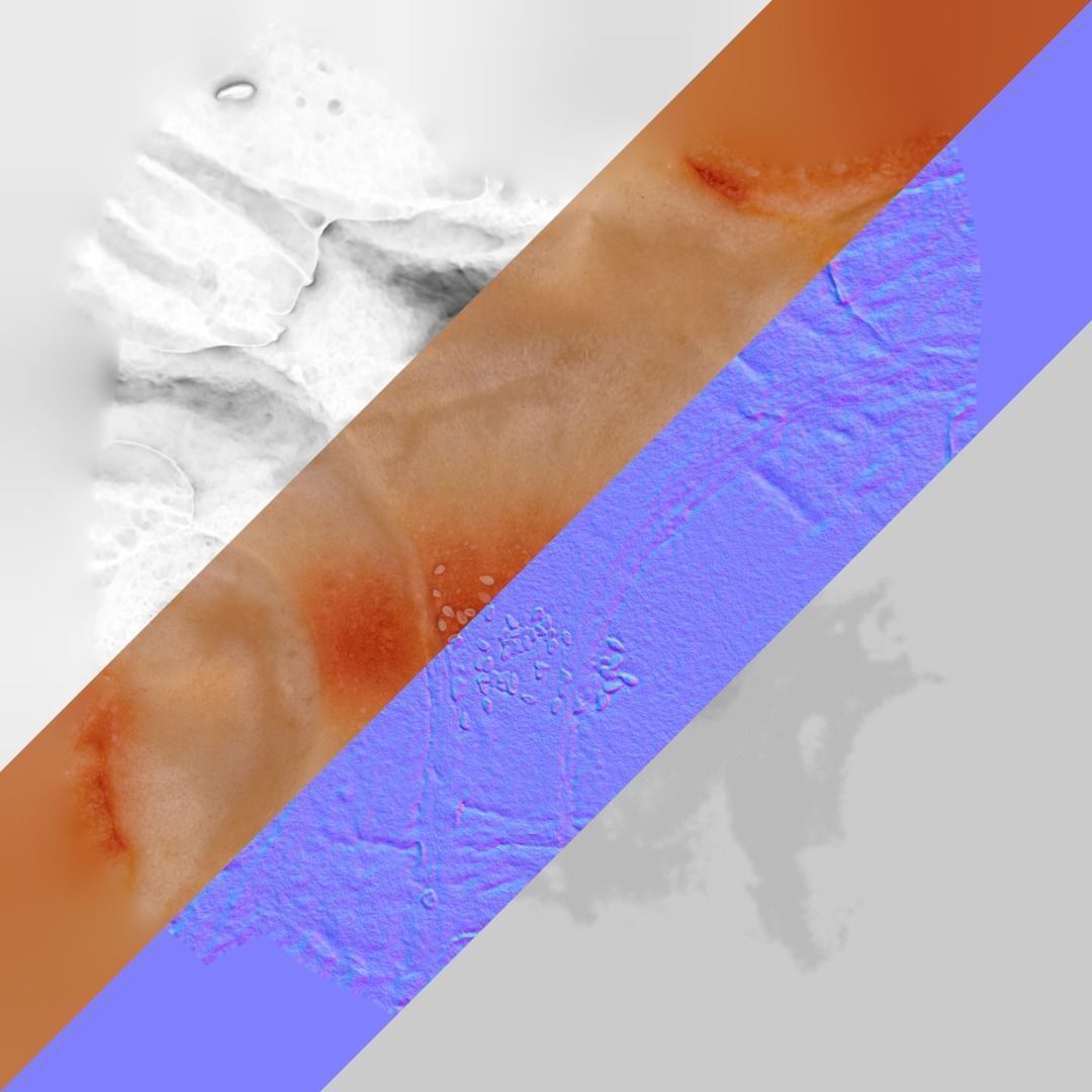 Baked roll Free 3D model_8