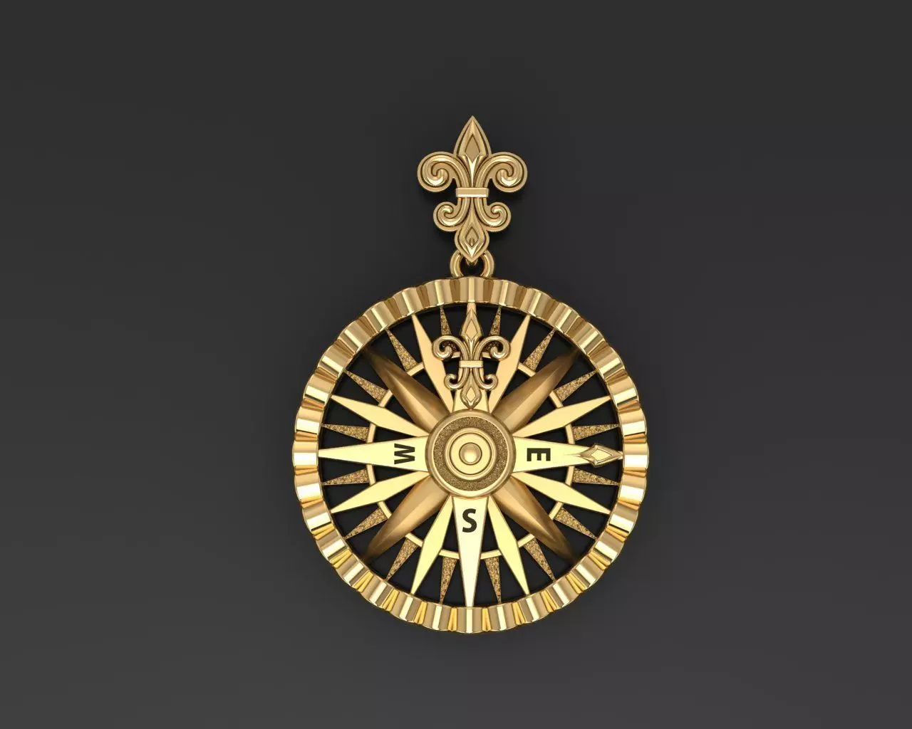 Wind rose pendant 3D print model