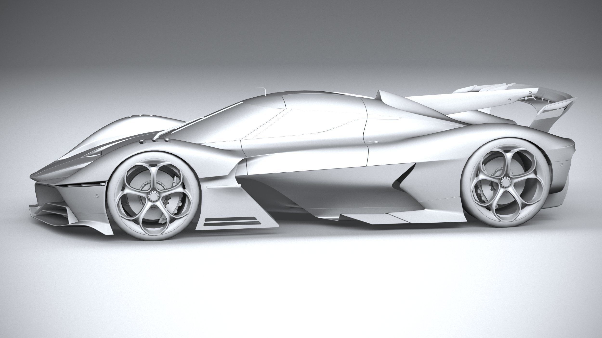 Alfa Romeo 8C-R Tazio 2020 LowPoly 3D model_22