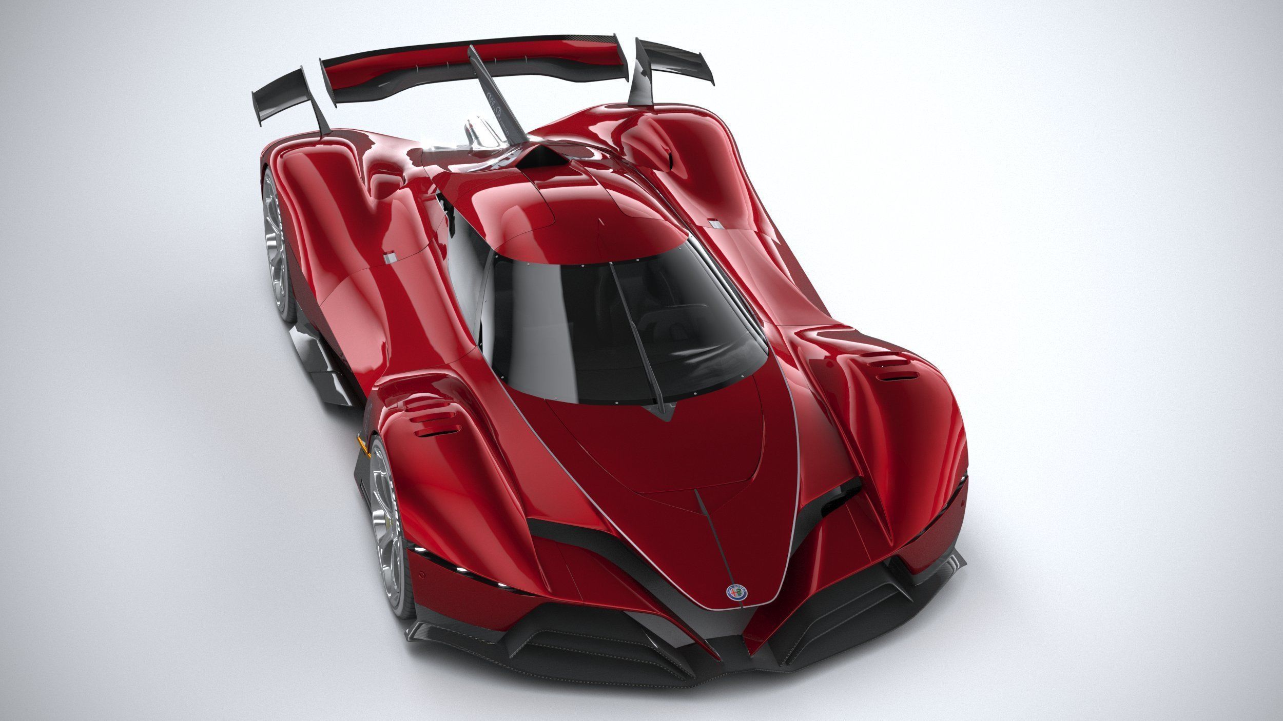 Alfa Romeo 8C-R Tazio 2020 LowPoly 3D model_12